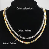 Elegant Unisex 18K Gold-Plated S925 Moissanite Tennis Necklace – Varying Carats 0.1 to 1ct