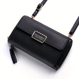 deanwangkt  Fashion Zipper Around Coin Purse, Large Capacity Crossbody Bag, Women's Casual Handbag, Shoulder Bag & Wallet