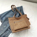 deanwangkt  Large Capacity Corduroy Tote Bag, Minimalist All-Match Handbag, Daily Use Bag For Students, Office Shoulder Bag