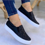 deanwangkt - Black Casual Patchwork Round Comfortable Flats Shoes