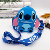 1pc Disney Stitch Crossbody Bag - Adjustable Shoulder Strap, Zipper Closure, Cartoon Stitch Design, Silicone Material, Coin Wallet Purse with Secure Storage - UME Brand