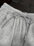 Drawstring Waist Slant Pocket Sweatpants, Casual High Waist Wide Leg Pants, Women's Clothing