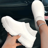 deanwangkt - White Casual Living Patchwork Solid Color Round Keep Warm Comfortable Flats Shoes