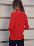 Women's Blouse Elegant Solid Lapel Button Long Sleeve Fashion Fall Winter Blouse