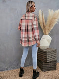 Plaid Print Classic Shirt, Casual Button Front Long Sleeve Collar Shirt, Women's Clothing