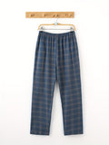 Men's Trendy Plaid Loose Pajama Pants, Stylish All-match Pants, Comfy & Breathable For Autumn And Winter