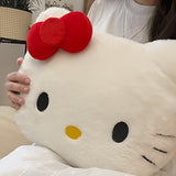 Sanrio Hello Kitty Plush Pillow - Soft, Fluffy & Cozy for Sofa, Bedside, Car | Cute Furry Nap & Decorative Cushion | Ideal Gift for Birthdays, Thanksgiving & Christmas