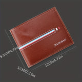 Multi-Card Horizontal Short Wallet for Men - Premium PU Leather, Spacious Card Holder, and Casual Going-Out Accessory - Easy-to-Carry and Durable PVC Construction, Do Not Wash