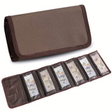 6-Zipper Compact Money Wallet - Versatile Cash Organizer & Receipt Holder for Travel & Budgeting - Durable & Stylish