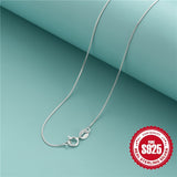 925 Sterling Silver Simple Chain Necklace Minimalist Style Hypoallergenic Chain Neck Jewelry