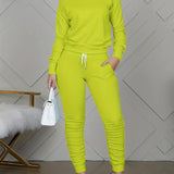 deanwangkt-1  Casual Workout Solid Pantsuits Two-piece Set, Long Sleeve Round Neck Tops & Fashion Pocket Pants Set, Women's Clothing