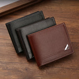 Premium Mens Business Wallet with Stylish Money Clip - Large Capacity, Durable PU Leather, Horizontal Design for cards and cash