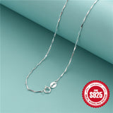 925 Sterling Silver Simple Chain Necklace Minimalist Style Hypoallergenic Chain Neck Jewelry