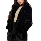 Winter Warm Plush Loose Coat, Casual Long Sleeve Fashion Teddy Outerwear, Women's Clothing