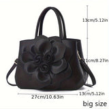 Chic Floral Tote Bag - Stylish Top Handle Satchel with Durable Construction, Spacious Purse for Womens Casual Everyday Wear