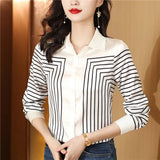 Fashion Plus Size Shirts Designer Tops Women's Lapel Runway Button Shirt Long Sleeve Spring Autumn Winter Office Ladies Printed Blouses Back to School Top