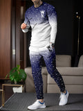 Mens Trendy Graphic Novelty Pajama Loungewear Set - Soft & Cozy Sweatshirts and Jogger Pants, 2-Piece Long Sleeve Tops & Bottoms for Casual Comfort