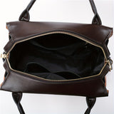 deanwangkt-1 Vintage Letter Pattern Tote Satchel Bag, Classic Handbag For Work, Women's Trendy Bag For Work