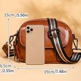 Retro Style Crossbody Bag For Women, Small Round Coin Purse, Multi Pocket Zipper Shoulder Bag