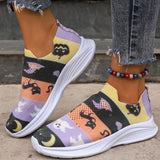 deanwangkt - Purple Casual Sportswear Daily Patchwork Printing Round Comfortable Out Door Shoes