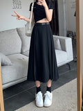 Pleated High Waist Skirt, Elegant Skirt For Spring & Summer, Women's Clothing