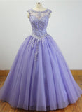 Solvbao Gorgeous Quinceanera Dresses with Applique and Beadings, Purple Formal Gowns