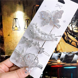 deanwangkt 4PCS Hair Accessories Gold Silver Hair Clips Set Vintage Feather Starfish Crystal Pearls Hairpin For Women Fashion Headwear