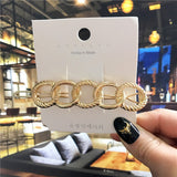 DEANWANGKT New ZA Brand Hair Accessories for Women Barrettes Gold Chain Design Punk Hair Clip Bobby Pins Fashion Jewelry Vintage Ornaments