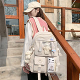 deanwangkt High School Girls Backpack High Capacity School Bags For Teenage Girls Multi Pockets Kawaii Backpack Women Harajuku Cute Mochila