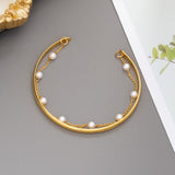 DEANWANGKT 9Style Vintage Pearl Bracelet For Women Jewelry Boho Coin Geometric Crystal Gold Color Chain Bracelets Bangles Femme Accessories