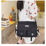 deanwangkt  Japanese Harajuku Crossbody Bag For Women New Casual Nylon Bag Girls Women's Shoulder Bag Multipockets Messenger Bag Women Bolsa