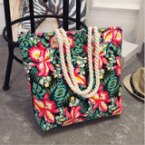 deanwangkt  Fashion Folding Women Big Size Handbag Tote Ladies Casual Flower Printing Canvas Graffiti Shoulder Bag Beach Bolsa Feminina