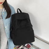 Back To School New Fashion Waterproof College Large-capacity Backpack Women Female Travel Solid Color Backpacks Teenage Girl School Bag Mochila