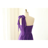 Solvbao Simple Purple Chiffon Sweetheart Floor Length Bridesmaid Dress, Simple Bridesmaid Dress