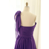 Solvbao Simple Purple Chiffon Sweetheart Floor Length Bridesmaid Dress, Simple Bridesmaid Dress