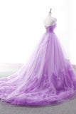 Solvbao Light Purple Sweetheart Tulle Ball Gown Princess New Style Formal Dress, Purple Party Dress