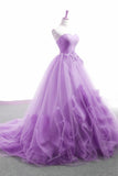 Solvbao Light Purple Sweetheart Tulle Ball Gown Princess New Style Formal Dress, Purple Party Dress