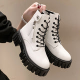 Martin Boots for Women British Style All-Match Thick Bottom Internet Celebrity Spring and Autumn Skinny Shoes Ins Trendy  Summer New Single Ankle Boots