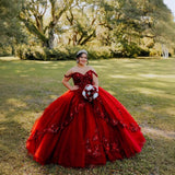 2025Popular, ,   new evening dress one-word shoulder bar mitzvah dress princess dress three-dimensional flower applique dress