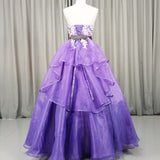 Solvbao Charming Handmade Organza Purple Sweet 16 Gown, Party Dress