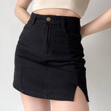 deanwangkt - New Look Split Denim Skirt