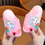 DEANWANGKT Children's Rabbit Dinosaur Cartoon Boys and Girls Princess Indoor and Outdoor Bathroom Soft Bottom Non-Slip Slippers One Piece Dropshipping Summer