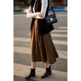2025 Seasonal change,  high-waisted umbrella skirt, big swing skirt, spring new women's clothing, thin skirt, medium and long