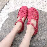 DEANWANGKT  New Flat Sandals for Women Outdoor All-Matching Summer Closed Toe Women Fashion Shoes Wholesale Stall Supply