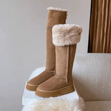 2025  Snow boots women's popular new winter high-end two-wear button boots to keep warm and increase the height of Northeast Mao Mao boots