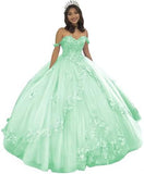 2025Popular, ,   new evening dress one-word shoulder bar mitzvah dress princess dress three-dimensional flower applique dress