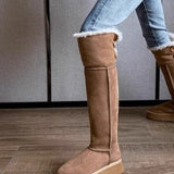 2025  Snow boots women's popular new winter high-end two-wear button boots to keep warm and increase the height of Northeast Mao Mao boots