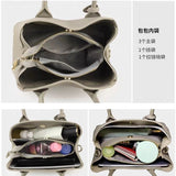 First Layer Cowhide Bag Women's  Spring and Summer New Shoulder Portable Messenger Bag Large Capacity Versatile Elegant Big Bag