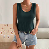 Hot trade New  women's clothing  u-neck sleeveless casual waffle home wear vest top spot