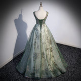 2025 Green evening dress women's  spring and summer new host's annual meeting sleeveless simple trend bel canto solo dress skirt